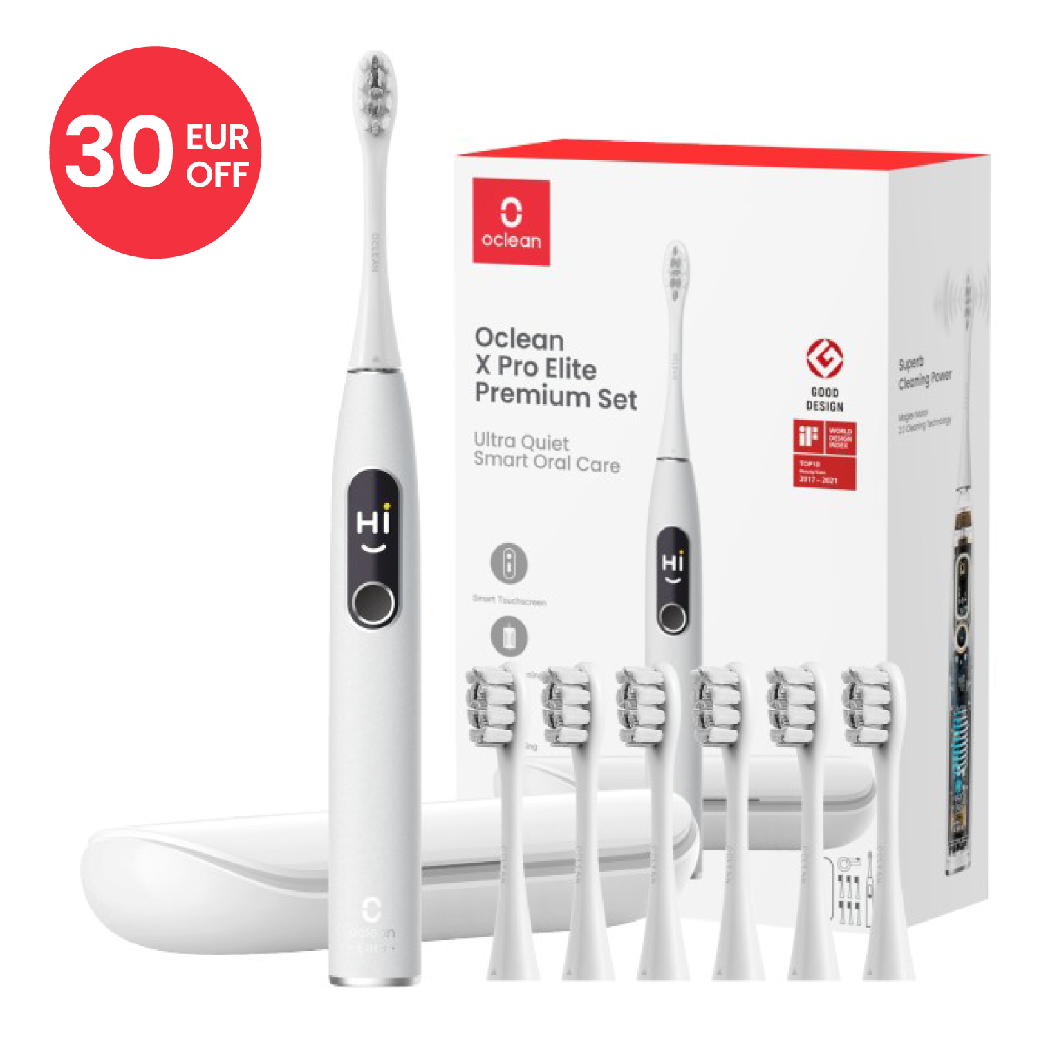 Oclean X Pro Elite Premium Set - Grau mit 30 EUR OFF